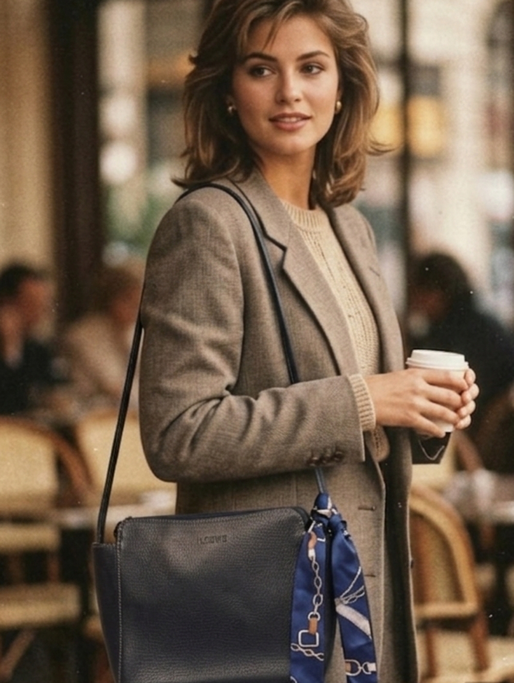 1980's LOEWE Calfskin Leather Crossbody